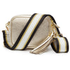 Mini Crossbody Gold (Black/White/Gold Strap)