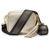 Mini Crossbody Gold (Charcoal Stripe Strap)