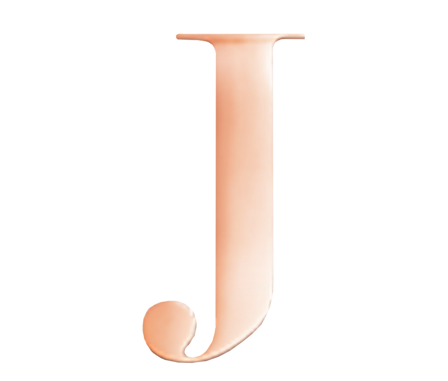 Rose Steel Initial J