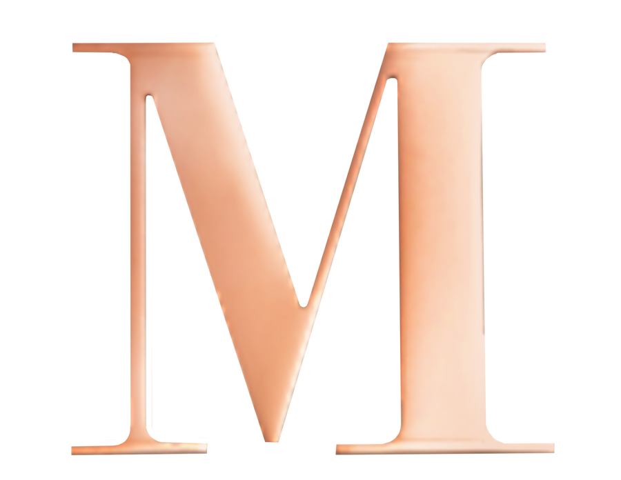 Rose Steel Initial M