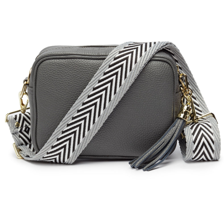 Crossbody Slate (Grey Chevron Strap)